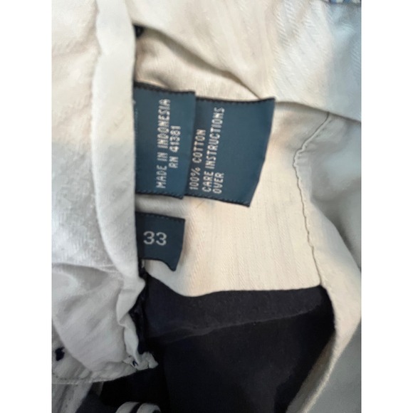 POLO Ralph Lauren Mens Shorts Navy Blue Chino Flat Front Casual Preppy Size 33 - Picture 8 of 9